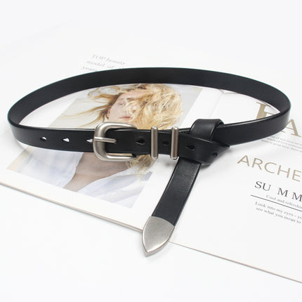 Peekaboo Studio Korean Artistic Silver Buckle Women's Slim Waist Belt