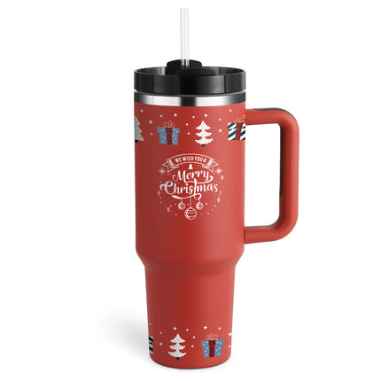 Peekaboo Studio 40 Oz Insulated Tumbler with Handle & Straw, Spill Pro