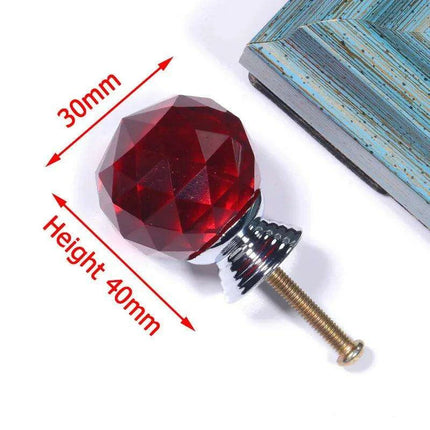 30mm Colorful Crystal Glass Drawer Pulls for Elegant Home Enhancement - Très Elite