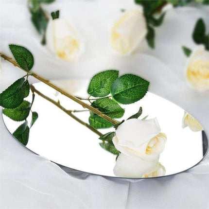 AliKopy 31" Cream Long Stem Silk Roses - 24 Pcs, Realistic & Durable