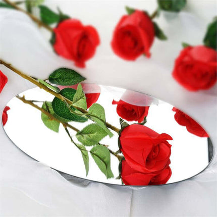 AliKopy 31" Red Long Stem Artificial Silk Roses - 24 Pcs, Realistic De