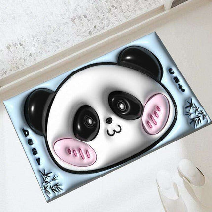 Elegant 3D Floral Design Quick-Dry Bath Mat