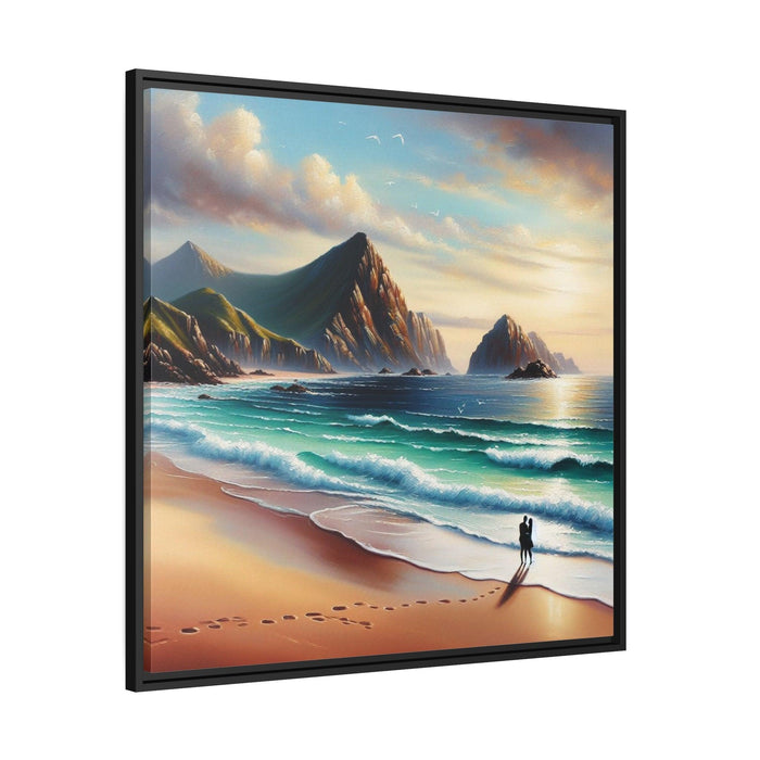 Ethereal Love - Enchanting Valentine’s Day Canvas Art with Stylish Black Frame