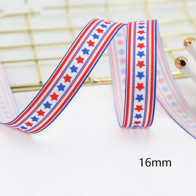Peekaboo Studio Stars and Stripes Dovetail Bowknot Hair Ring, Double-S