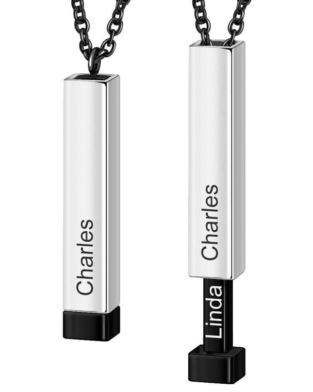 Customize Lovers Name Stainless Steel Necklace Remember Your Most Meaningful Phrase Word