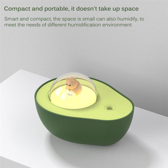 Peekaboo Studio Avocado Mini Spray Humidifier with Night Light & USB C