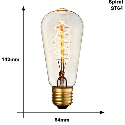 Peekaboo Studio Edison Bulb E27 40W ST64 Retro Filament Lighting