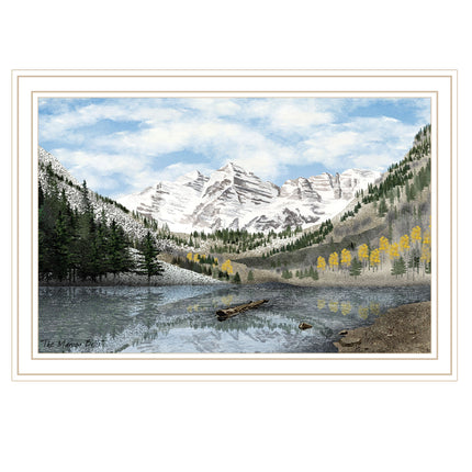 Billy Jacobs Maroon Bells Framed Wall Art - Multicolor Home Decor
