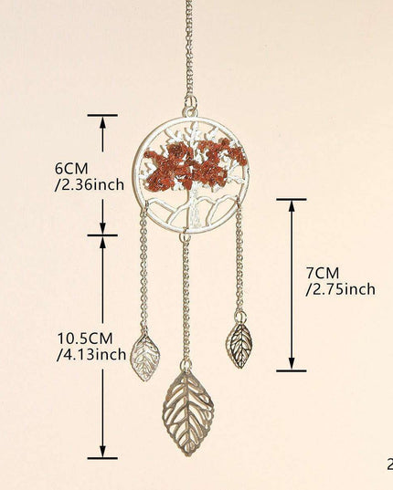 Enchanting Crystal-Embellished Iron Evil Eye Dream Catcher Necklace