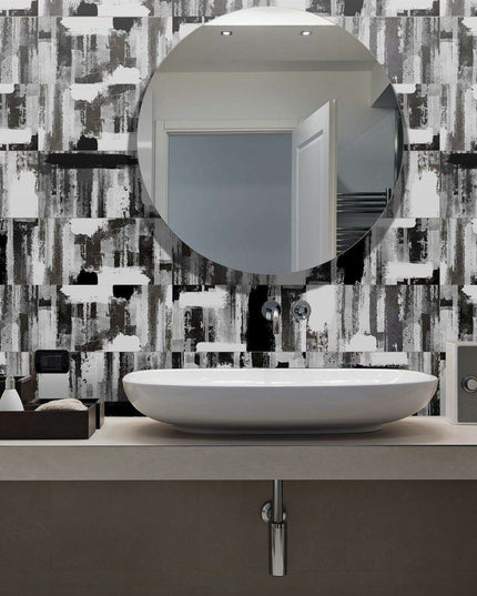 Elevate Your Home Decor with Waterproof Black and Grey Brick Style PVC Wall Decals