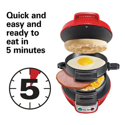 Peekaboo Studio 110V Hamburger Maker & Egg Toaster - Non-Stick Plates
