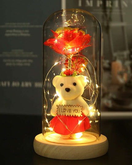 Colorful Gold Foil Flower Color GoldWith Lights Christmas Gift