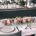 Rectangular Clear Acrylic Flower Vase for Dining Table Centerpiece