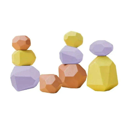 Colorful Wooden Building Blocks Kit for Creative Learning and Logical Development