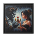 Enchanted Love - Elegant Valentine Canvas Print with Black Pinewood Frame