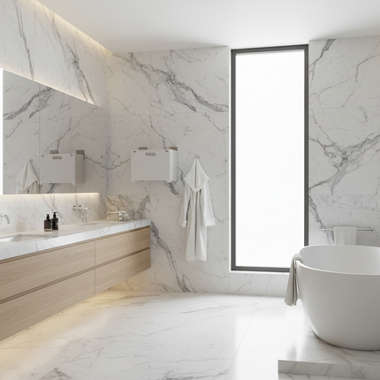 Bathroom mural storage cabinet