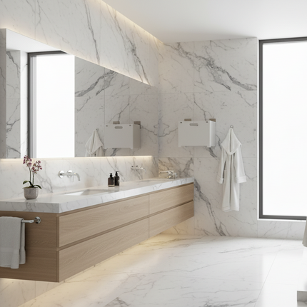 Bathroom mural storage cabinet