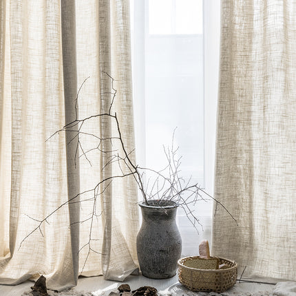 Translucent linen screen curtain