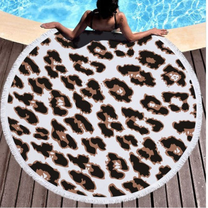 Peekaboo Studio Round Printed Beach Towel - Quick-Dry & Soft Fabric