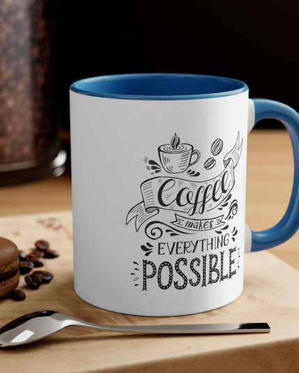 Chic Two-Tone Ceramic Coffee Mug - 11oz for Stylish Sipping