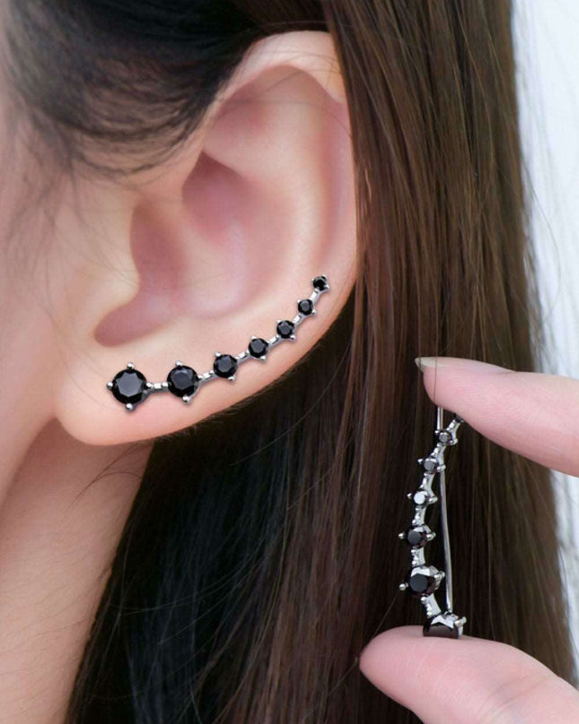 Stunning 1.9 Carat Lab-Created Diamond Sterling Silver Earrings with Authenticity Certificate - Luxurious Gift Packaging and Quality Assurance