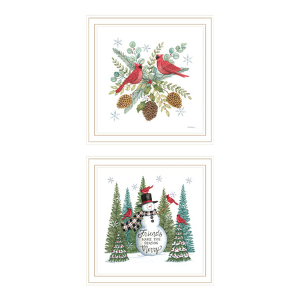 Deb Strain 2-Piece Merry Friends Framed Wall Art for Home Decor