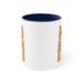 Colorful Cat Ceramic Coffee Mug - Custom Two-Tone Design (11oz)