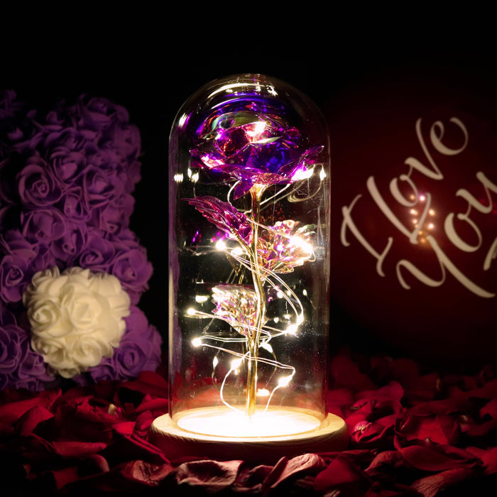 Eternal Love Galaxy Rose Illumination Lamp