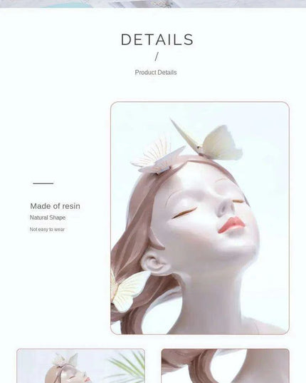 Nordic Elegance Butterfly Maiden Resin Vase - Chic Decorative Accent for Your Home