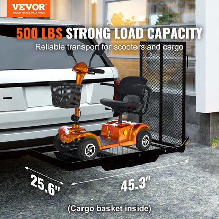 Peekaboo Studio Folding Hitch Cargo Carrier with Ramp & Stabilizer, 50