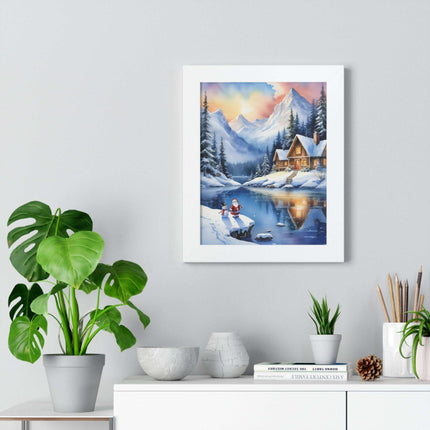 Sustainable Elegance: Eco-Friendly Fantasy Christmas Vertical Wall Art