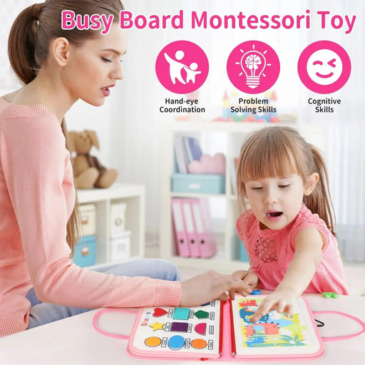 Montessori Parish Toys Busy Board - Engaging Educational Fabric Book for Young Children