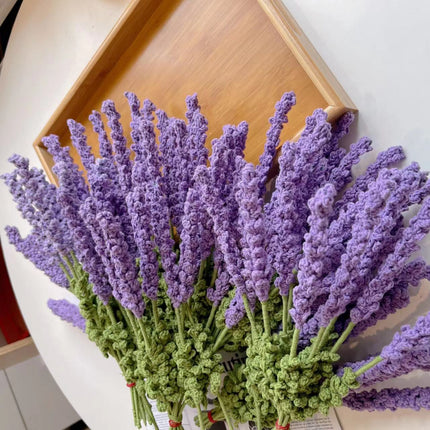 Peekaboo Studio Hand-Woven Lavender Artificial Flower - Wool & Realist
