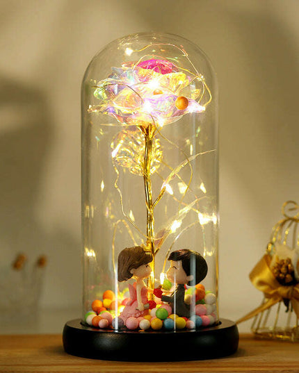 Colorful Gold Foil Flower Color GoldWith Lights Christmas Gift