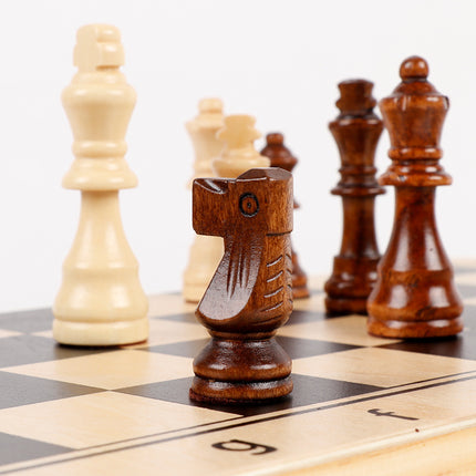 Magnetic Chess Set Folding Board For Chinese Xiangqi With Wooden Pieces