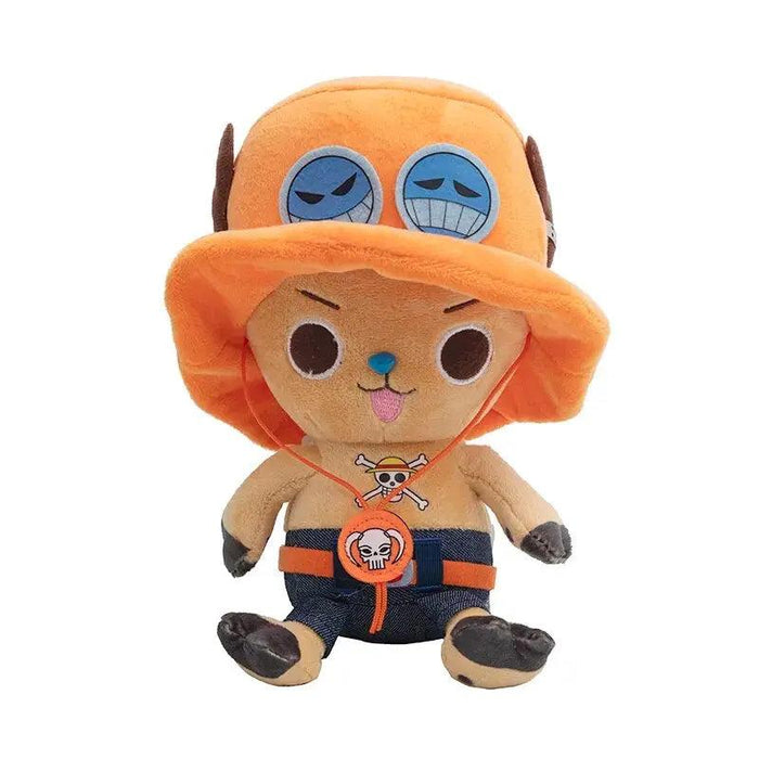 Adorable Anime Character Plush Dolls - Luffy, Chopper, Ace & Law - 25CM Figures Gift Set