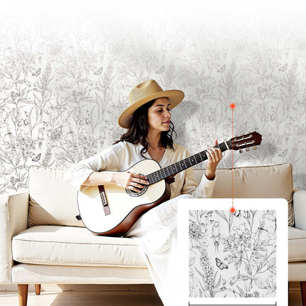 Peel And Stick Wallpaper, 17.7 X 393.7 Inch Contact Paper White Line A