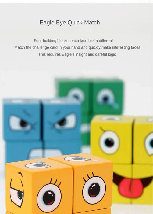 Emoticon Adventure Cube Puzzle: Interactive Learning Game for Children