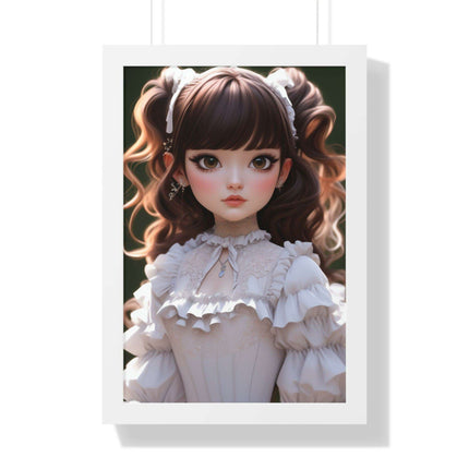 Eco-Friendly 3D Girl Wall Art with Sustainable Frame: Modern Green Home Decor