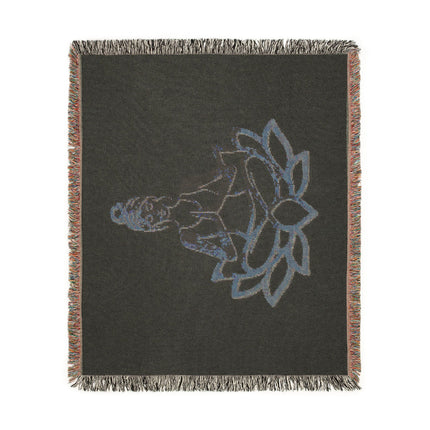 Printify Meditation Buddha Woven Blanket - Cozy Yoga Throw, Lotus Desi
