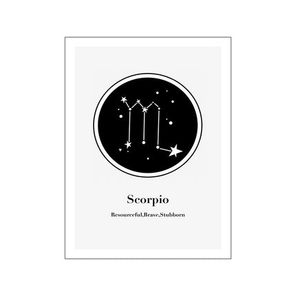 12 Constellation Canvas Art Print Mural Poster