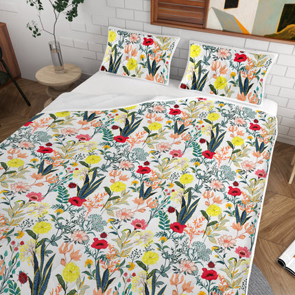 Peekaboo Studio Floral Quilt Set - 3 Pieces, Lightweight, All Season