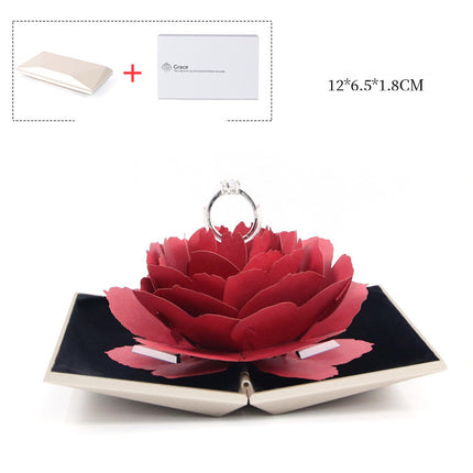 Rotating rose ring box