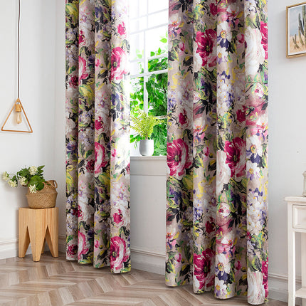 Peekaboo Studio Indoor Living Room Curtain - Printed Design, Light Fil