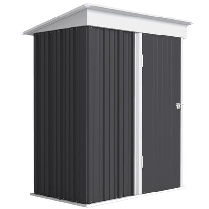Peekaboo Studio Metal Garden Shed with Adjustable Shelf & Lock, 5'x3'x