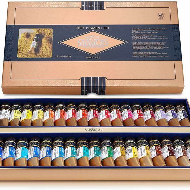 34-Color CrushOn Premium Watercolor Pigment Set - Ignite Your Imagination with Lively 15ml Tubes