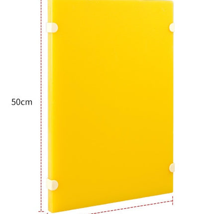 Non Slip PE Cutting Board Set Yellow White Sizes 33x23 to 50x34.5 cm