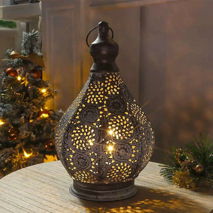Moroccan Elegance: Vintage Metal Candle Lantern for Enchanting Ambiance