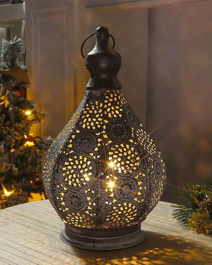 Moroccan Elegance: Vintage Metal Candle Lantern for Enchanting Ambiance