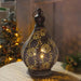 Enchanting Moroccan Lantern Table Lamp - Vintage Metal Candle Holder for Festive Occasions